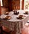 Toalha de Mesa Oval Xadrez Nude Sob Medida - Imagem 1