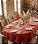 Toalha de Mesa Impermeável Terracota Oval Sob Medida - Imagem 1