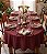 Toalha de Mesa Impermeável Cor de Vinho Oval Sob Medida - Imagem 1