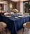 Toalha de Mesa Jacquard Azul Marinho Retangular Sob Medida - Imagem 1