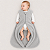 Saco de Dormir Bebê Soft Cinza para Inverno - Imagem 3