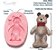 Molde De Silicone: Urso de Pelúcia com Gravata - 6,5 x 4,5 cm - Imagem 2