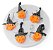 Molde De Silicone: 5 Abóboras de Halloween - 2,0 x 2,5 cm - Imagem 1