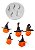 Molde De Silicone: 5 Abóboras de Halloween - 2,0 x 2,5 cm - Imagem 4