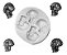 Molde De Silicone: Caveiras - 2,6 x 2,0 cm - Imagem 3