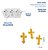 Molde De Silicone: Cruzes Católicas - 2,0 x 1,5 cm - Imagem 2