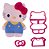 Cortador de Biscoito: Hello Kitty - 6,5 x 4,5 cm - Imagem 1