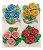 Molde De Silicone: 4 Bouquet de Rosas - 4,0 x 3,5 cm - Imagem 1