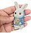 Molde De Silicone: Coelhinho com Flores - 8,0 x 4,0 cm - Imagem 1