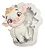 Molde de Silicone: Vaca Fofa - 9,0 x 7,0 cm - Imagem 1