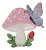 Molde de Silicone: Cogumelo com Borboleta - 7,5 x 7,5 cm - Imagem 4