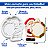 Molde de Silicone: Papai Noel com Guirlanda - 4,0 x 4,0 cm - Imagem 2