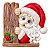Molde de Silicone: Papai Noel Escondido - 4,5 x 4,5 cm - Imagem 1