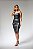 Vestido couro eco Preto com Fenda - Imagem 4