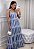 vestido longo listrado alça - Imagem 1