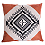 CAPA ALMOFADA LINHO TRIBAL TERRACOTA PRETO 45x45 - Imagem 1