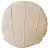 ALMOFADA REDONDA COMPLETA TECIDO BOUCLE COM REFIL COR CAQUI BEGE ESCURO 43CM - Imagem 1