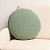 ALMOFADA REDONDA COMPLETA TECIDO BOUCLE COM REFIL COR VERDE CLARO 43CM - Imagem 1