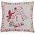 CAPA DE ALMOFADA LINHO BONECO DE NEVE NATAL ROSE 45x45 - Imagem 1