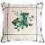 CAPA ALMOFADA LINHO FLORAL LUXO 45x45  - VERDE - Imagem 1