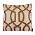 CAPA ALMOFADA LINHO ARABESCO 45x45 - MARROM - Imagem 1