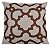 CAPA ALMOFADA LINHO ARABESCO 45x45 - MARROM - Imagem 1