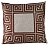 CAPA ALMOFADA LINHO ARABESCO 45x45 - MARROM - Imagem 1