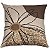 CAPA DE ALMOFADA LINHO FLOR BEGE MARROM 45X45 - Imagem 1