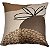CAPA DE ALMOFADA LINHO FLOR BEGE MARROM 45X45 CM - Imagem 1