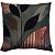 CAPA DE ALMOFADA LINHO FOLHAGEM VERDE TERRACOTA 45X45 - Imagem 1