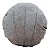 ALMOFADA REDONDA COMPLETA TECIDO BOUCLE COM REFIL COR CINZA ESCURO 43CM - Imagem 1