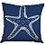 CAPA DE ALMOFADA TECIDO BOUCLE BORDADA ESTRELA MAR 50X50CM - Imagem 1