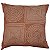 CAPA DE ALMOFADA BOUCLE BORDADA ARABESCO CASTANHO 50X50CM - Imagem 1
