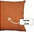 CAPA DE ALMOFADA BOUCLE BORDADA FOLHAS TERRACOTA 50X50CM - Imagem 3