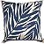 CAPA ALMOFADA LINHO BOUCLE FOLHAS AZUL 50X50CM - Imagem 1