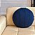 ALMOFADA REDONDA BOUCLE COMPLETA COM REFIL AZUL MARINHO 43CM - Imagem 1