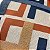 CAPA ALMOFADA LINHO APLIQUE BOUCLE ESTAMPA 45X45CM AZUL MOSTARDA - Imagem 2