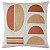 CAPA ALMOFADA LINHO APLIQUE BOUCLE ESTAMPA 45X45CM TERRACOTA - Imagem 1