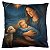 CAPA DE ALMOFADA LINHO MARIA COM JESUS NATAL AZUL 45x45CM - Imagem 2