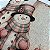 CAPA DE ALMOFADA LINHO BONECOS DE NEVE NATAL ROSE 45x45CM - Imagem 3