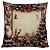 CAPA DE ALMOFADA LINHO PAPAI NOEL RENA NATAL VERMELHO 45x45 - Imagem 1