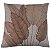 CAPA DE ALMOFADA LINHO FOLHAS RAMOS TERRACOTA  45X45CM - Imagem 1