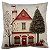 CAPA DE ALMOFADA LINHO CASA COM ARVORE NATAL 45x45CM - Imagem 2
