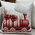 CAPA DE ALMOFADA LINHO TREM DE NATAL VERMELHO 45x45CM - Imagem 1