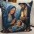 Kit 04 CAPAS ALMOFADA LINHO SAGRADA FAMILIA NATAL AZUL 45X45 - Imagem 2