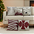 Kit 05 CAPAS DE ALMOFADA LINHO BOUCLE NATAL VERMELHO 45X45CM - Imagem 1