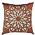 CAPA DE ALMOFADA LINHO COM APLIQUE BOUCLE  TERRACOTA 50X50CM - Imagem 1