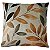 CAPA DE ALMOFADA LINHO FOLHAS RAMOS VERDE TERRACOTA 45X45CM - Imagem 1