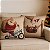 Kit 02 CAPAS ALMOFADA LINHO TEMA NATAL VERMELHO 50X50 CM - Imagem 1