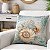 CAPA ALMOFADA LINHOE ESTAMPADA TEMA DO MAR 45X45CM - Imagem 3